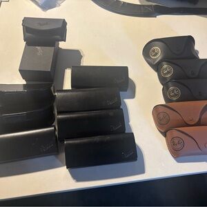 Persol Black and Brown Eyewear Cases